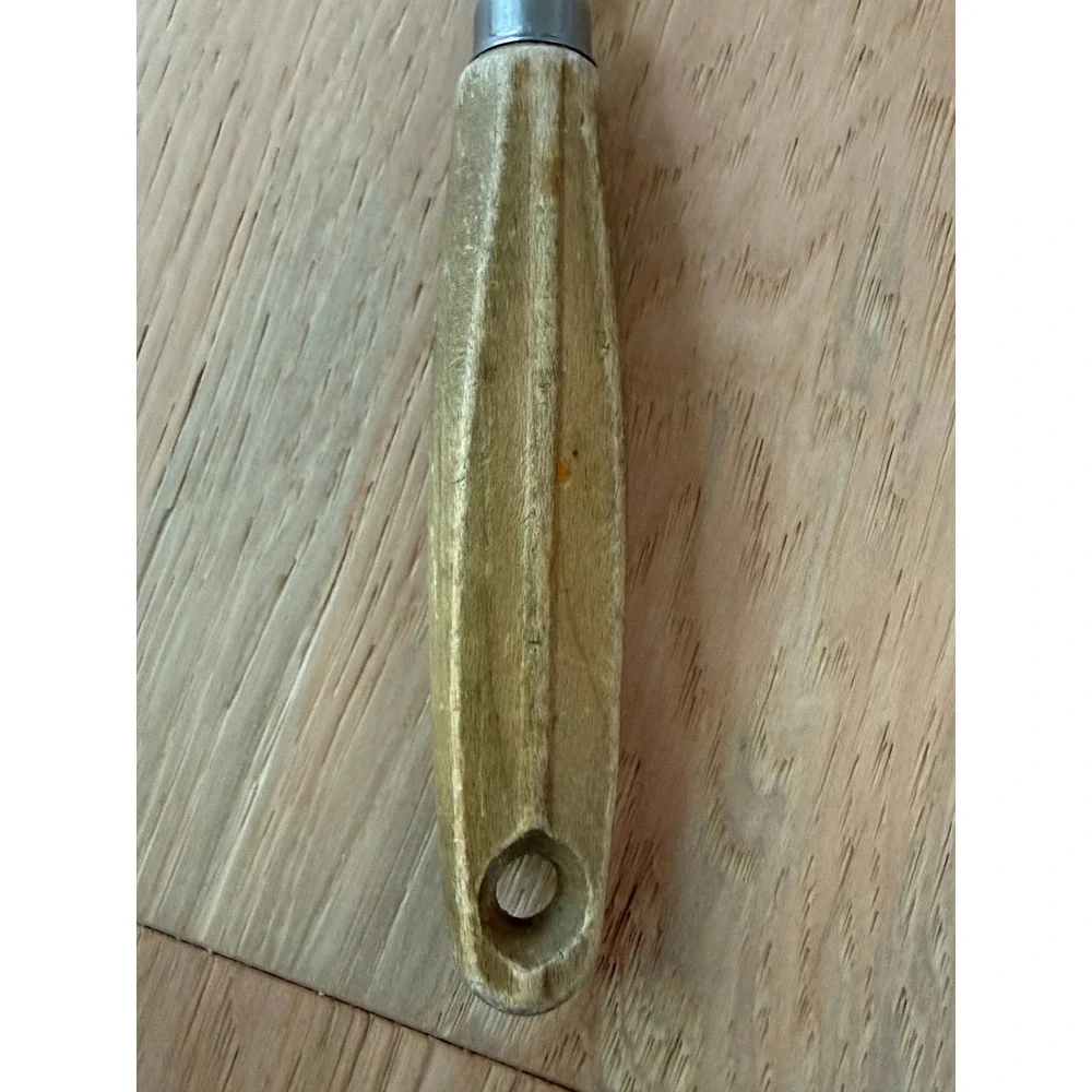 Vintage Ladle Kitchen Tool  Wood Handle Stainless Farmhouse Primitive Country